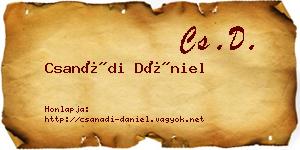 Csanádi Dániel névjegykártya